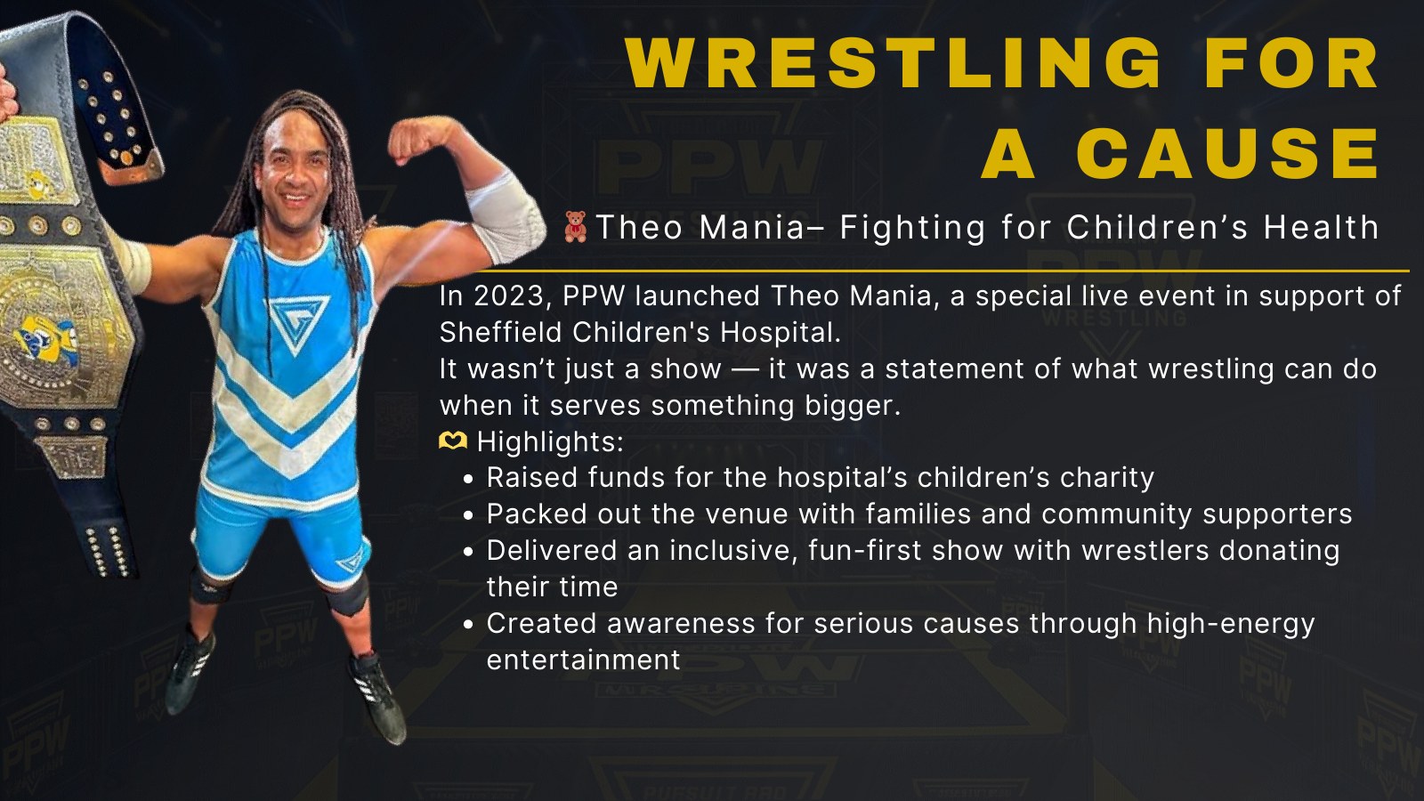 PPW community presentation page about a children's hospital charity event