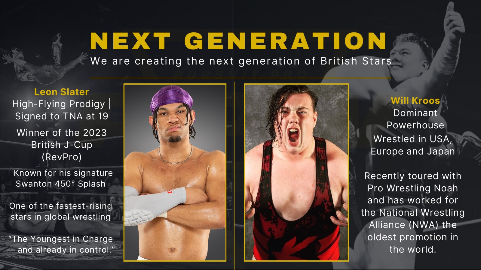 PPW presentation page about developing wrestling talent